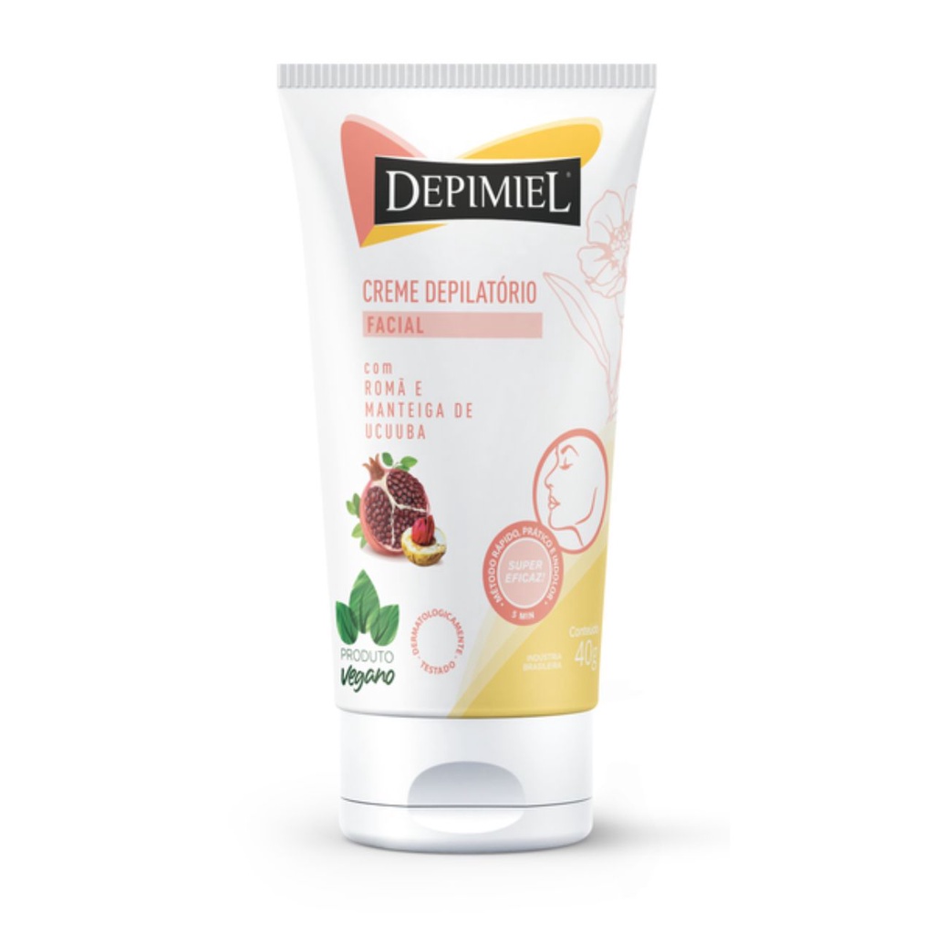 Creme Depilatório Facial com Romã e Manteiga de Ucuuba 40g - Depimiel