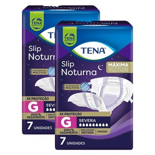 Kit 2 Fraldas Geriátricas Tena Noturna G 14 unidades