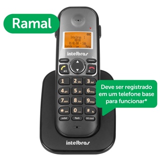 Ramal sem fio digital TS 5121 Preto Intelbras em Oferta na Shopee