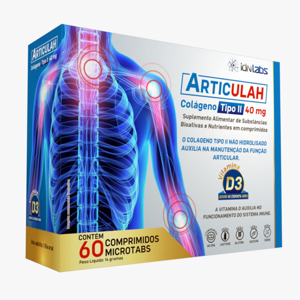 Articulah Colágeno Tipo2 + Vitamina D Joelho e Articulações c/60 IDN
