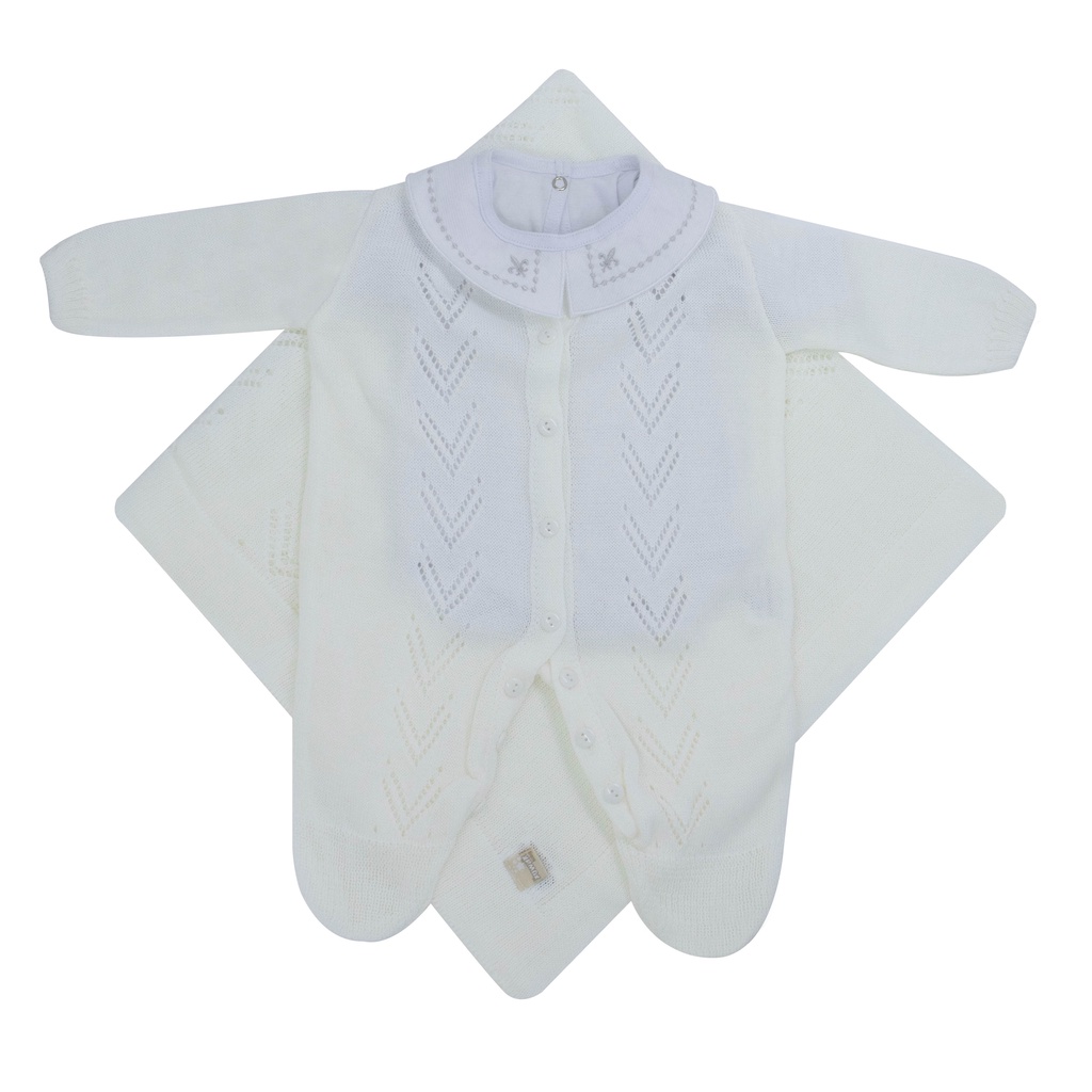 Kit Maternidade Setta e Body Gola Bordada Du Branco