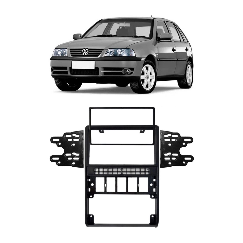 Moldura Gol G2 Volkswagen 2DIN JP/CH 1995/1996/1997/1998/1999/2000/2001/2002/2003/2004/2005 Preto EPX 322 Expex em Oferta na Shopee