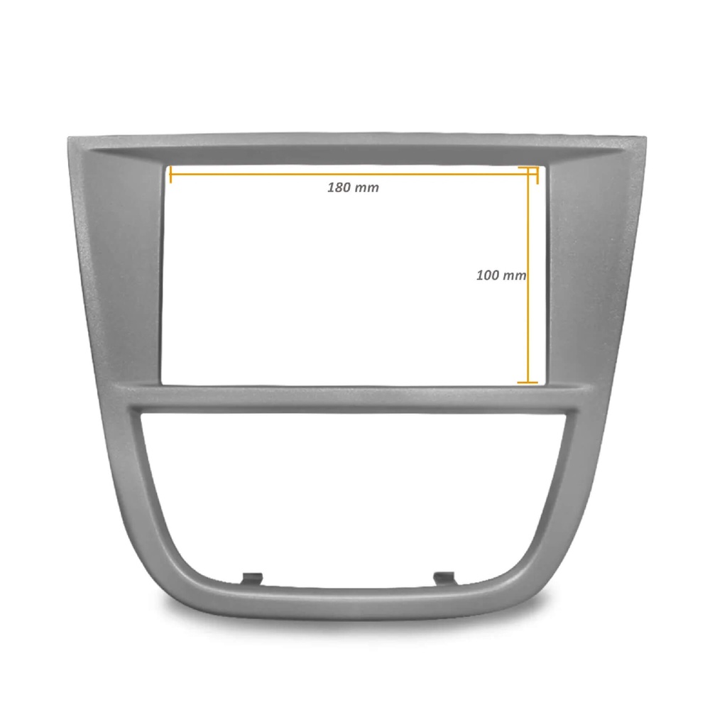 Moldura 2 Din 7 Polegadas Gol/Voyage/Saveiro Cross/Tropper Cinza JP/CH 2008 até 2012 Sem Botão Expex - EPX VW-557 em Oferta na Shopee