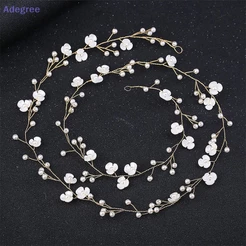 Adegree Tiaras De Cristal Acessórios Para Cabelo De Casamento Feitos À Mão Pérola Floral Meninas Novo