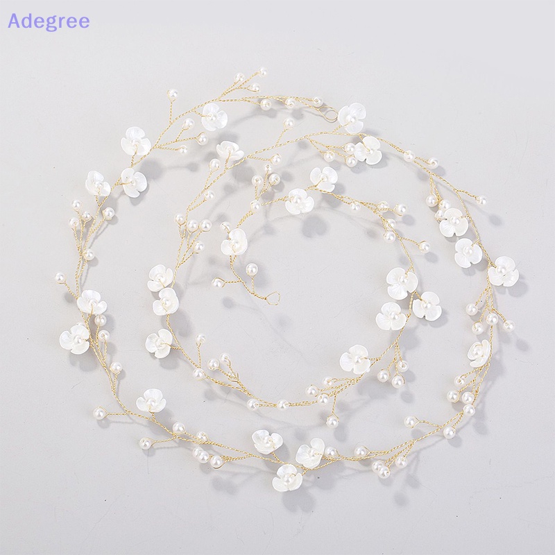 Adegree Tiaras De Cristal Acessórios Para Cabelo De Casamento Feitos À Mão Pérola Floral Meninas Novo — imagem 2 de 2