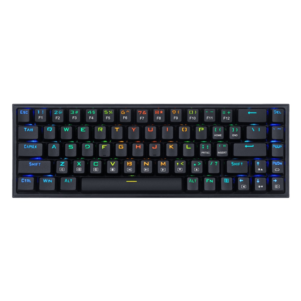 TECLADO MECANICO GAMER CASTOR RGB SWITCH BLUE REDRAGON K631-RGB PRETO