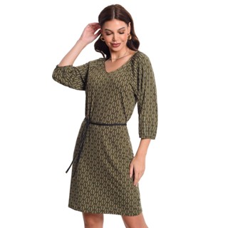 Vestido Manga 3/4 Rovitex Verde