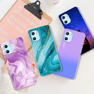 Para A Capa Umidigi C1 Máx . Traseira Do Telefone UmidigiC1 Silicone Macio E Transparente TPU Flower Marble Bumper Shell