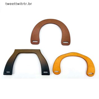 TRWITR Cabo De Bolsa Decorativo Nova Alça De Madeira Quadrada Sólida Acessórios De Substituição Feminina De Embreagem BR