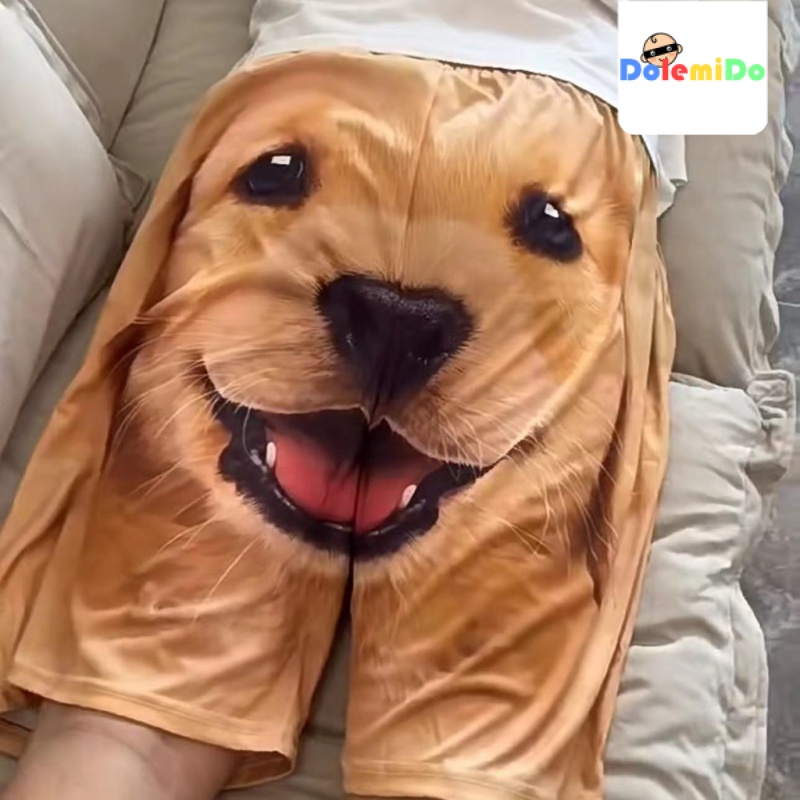 [Em estoque] Shorts de ouro engraçados Shorts de cabelo dourado dos desenhos animados Shorts de cachorro Shorts de cachorro de cachorro de impressão Calça de dormir de cachorro Calça de dormir de cachorro Shorts de cachorro engraçados Calça de dormir para