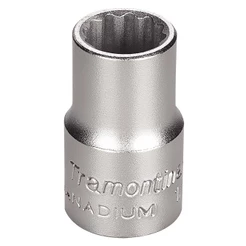 Soquete Estriado em Aço Cromo Vanádio 13 mm - Encaixe 1/2" Tramontina PRO