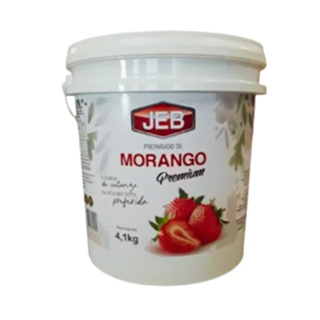 Polpa de Morango Preparado Jeb Balde 4,1kg em Oferta na Shopee