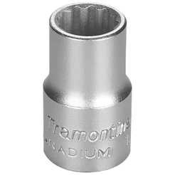 Soquete Estriado em Aço Cromo Vanádio 15 mm - Encaixe 1/2" Tramontina PRO