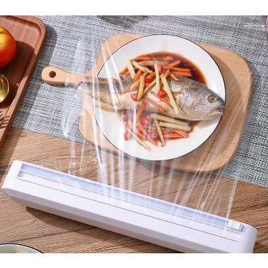 Cortador De Película Aderente , Ventosa Parede Pendurado Cozinha Artefato , Divisor De Folha De Papel Agarram Cortador de filme/Cortador De Filme Plástico Cozinha Alimento Produto Manual