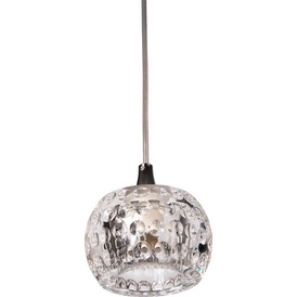 Pendente Lustre Bloco De Cristal Redondo Unitario Cromado - Demeter