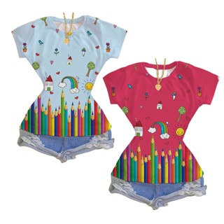 KIt 2 peças - Tshirt feminina premium - Área da Educação