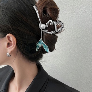 Metal Big Shine Bling Blue Ocean Hair Clip Hairpin Acessório Para Cabeleireiro Feminino em Oferta na Shopee