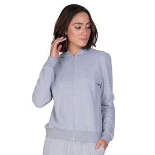 Jaqueta Com Capuz Básica Select Cinza
