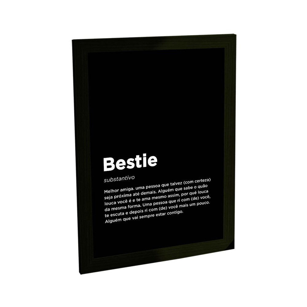 Quadro Decorativo A4 Engraçado Beastie Melhor Amiga Presente