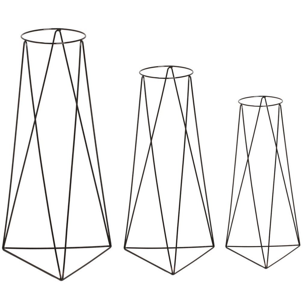 3 Suporte Para Vaso Tripé Plantas Chão Triangular em Oferta na Shopee