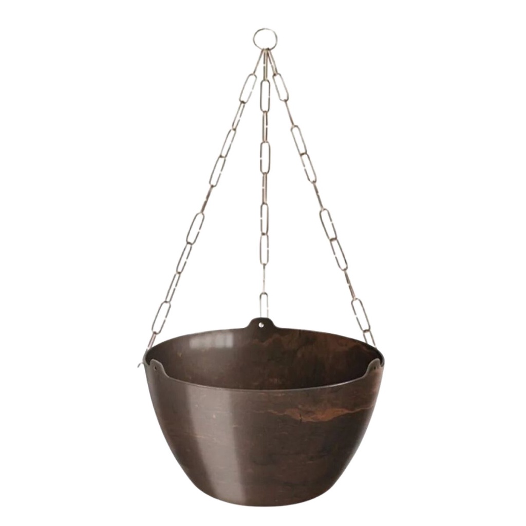 Kit Vaso Cachepo Elegance 4 Litros Cuia 01 Café Imperial Cachepot De Plástico Para Plantas Pendentes  - Nutriplan