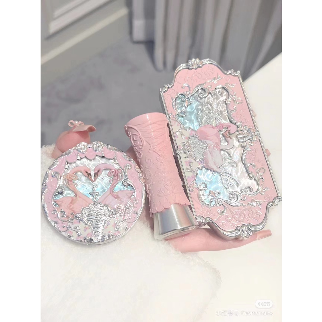 Novo produto parcialmente pronto estoque flor sabe cisne Ballet série veludo névoa blush fosco em relevo blush expansão 