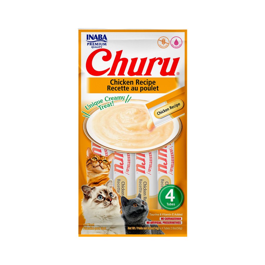 Petisco Churu Para Gatos Adultos Sabor Galinha 56g