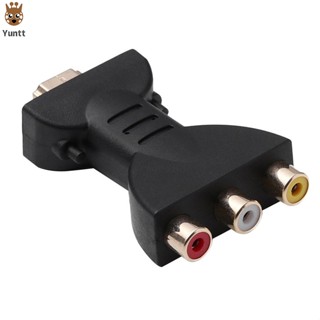 HDMI Macho Para 3 RCA Fêmea Conversor De Adaptador De Áudio De Vídeo Composto AV TV PC