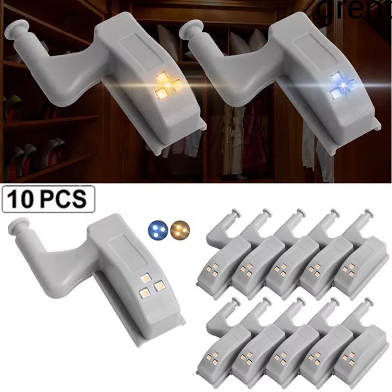 (Enviar Hoje) 10pcs Auto Sensor Led Dobradiça Interior Lâmpada de indução Gabinete Luzes Guarda-roupa Porta Cozinha Quar