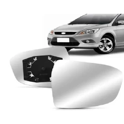 Lente Retrovisor Focus 09 10 11 12 13 Com Base