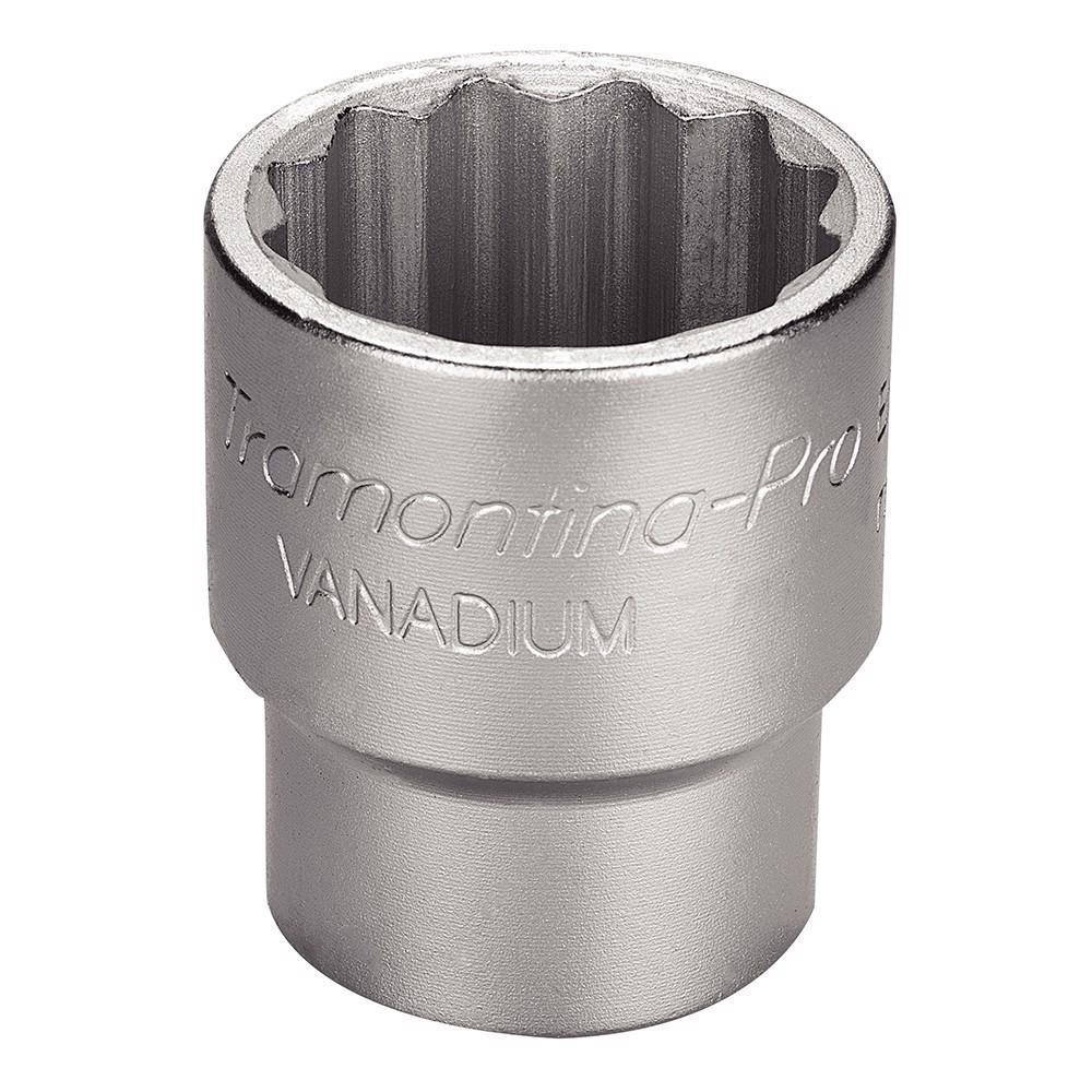 Soquete Estriado em Aço Cromo Vanádio 36 mm - Encaixe 3/4" Tramontina PRO em Oferta na Shopee