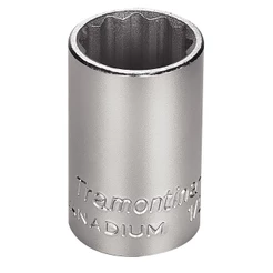Soquete Estriado em Aço Cromo Vanádio 17 mm - Encaixe 1/2'' Tramontina PRO