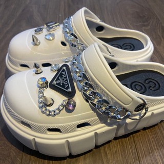 Sapatos De Verão Para Mulheres , Sentimento De Saída , Outwear , BottomdiyCartoon Lifting Shoes , Sandálias Bidirecionais