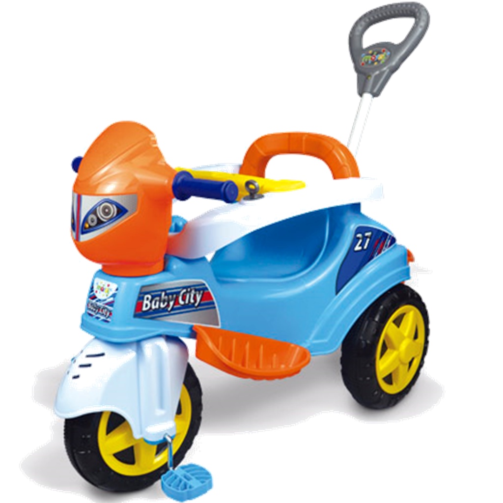 Carrinho de Passeio e Pedal Infantil Maral Baby City Colorido em Oferta na Shopee
