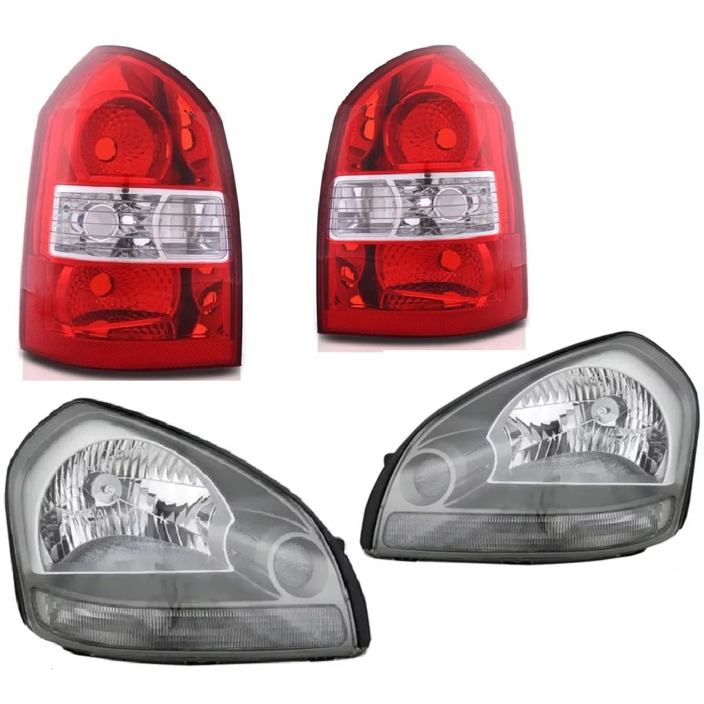 Kit Farol Tucson Cristal + Lanterna 2004 2005 2006 2007 2008