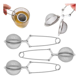 Kit 3 Infusores De Chá Inox Coador Peneira Ervas Com Cabo em Oferta na Shopee