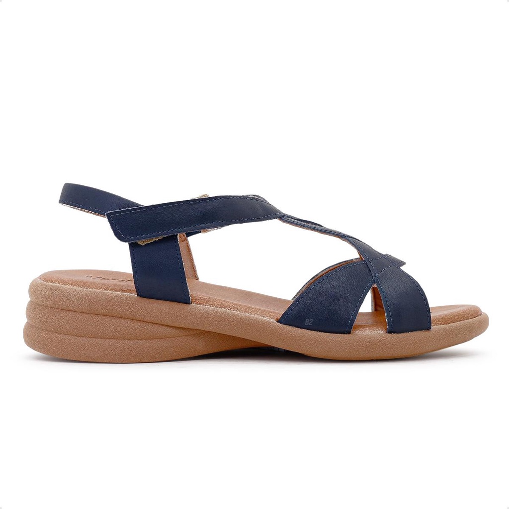 Sandália Usaflex Salto Anabela Tiras Cruzadas Feminina 100% Original Com Nota Fiscal e Garantia em Oferta na Shopee