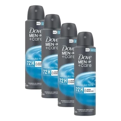 Kit 4 Desodorantes Aerosol Dove Men+Care Proteção Total 150ml