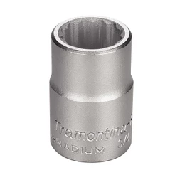 Soquete Estriado em Aço Cromo Vanádio 22 mm - Encaixe 3/4'' Tramontina PRO