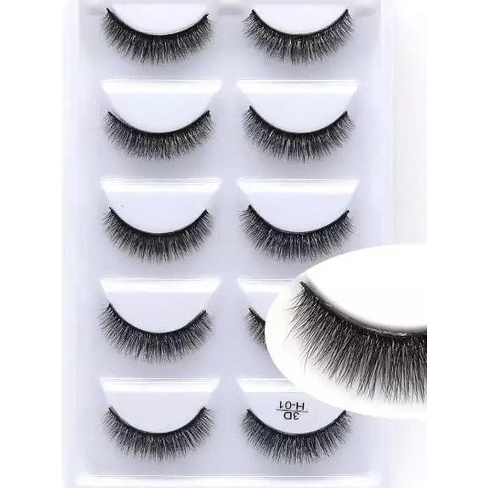 Cartela Cílios Postiços H01 Maquiagem Mink Envio Imediato em Oferta na Shopee
