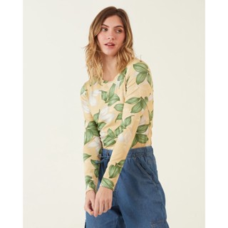 Blusa Folhagem Em Viscose Conforto Malwee