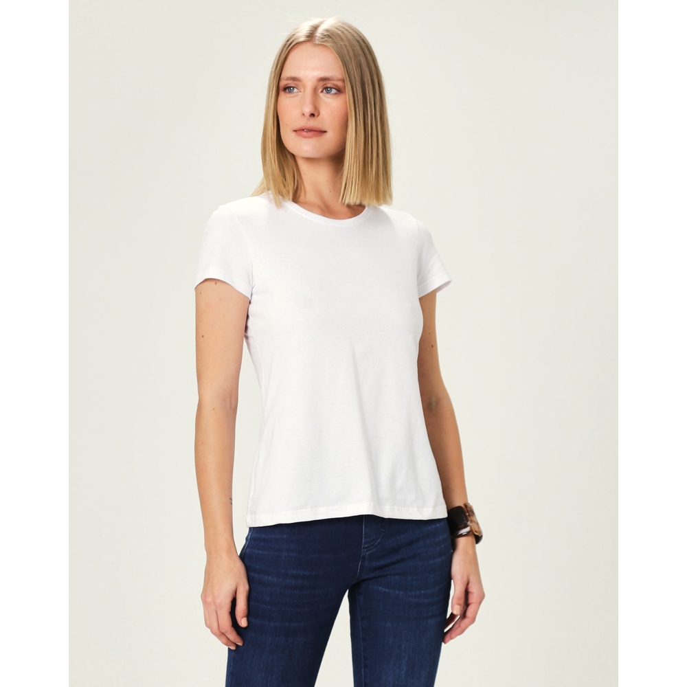 Blusa Básica Feminina Baby Look Em Algodão em Oferta na Shopee
