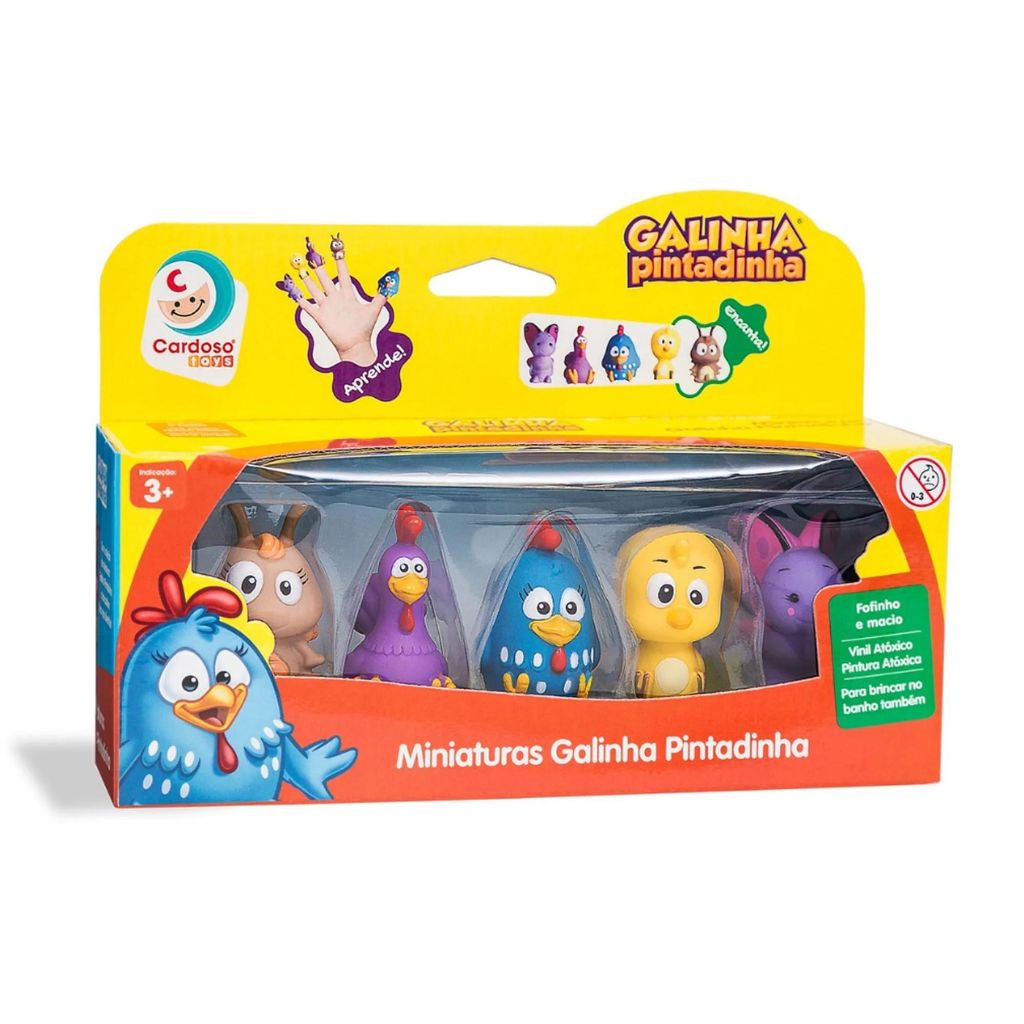 Miniatura Da Galinha Pintadinha Dedoche - 3038 - Cardoso Toys