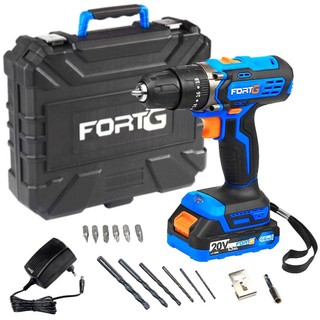 Furadeira Parafusadeira Impacto Mandril 3/8" Bivolt 20v Maleta Acessórios Brocas Bits Clip Cinta em Oferta na Shopee