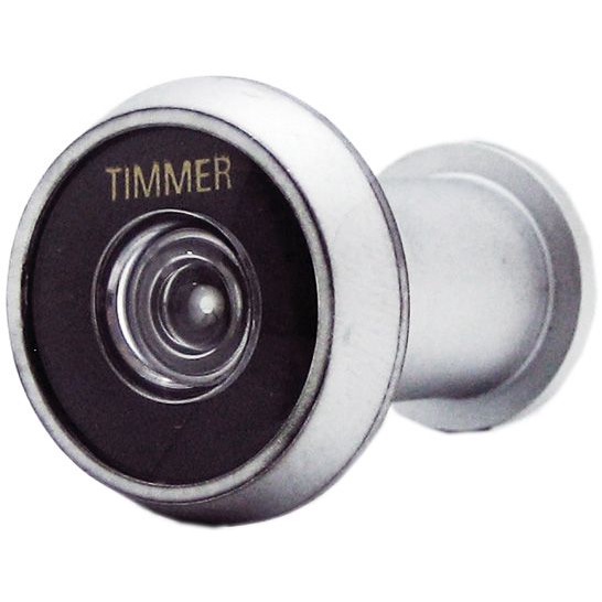 Visor Olho Mágico Timmer Curto LCA Cromo Acetinado 200º