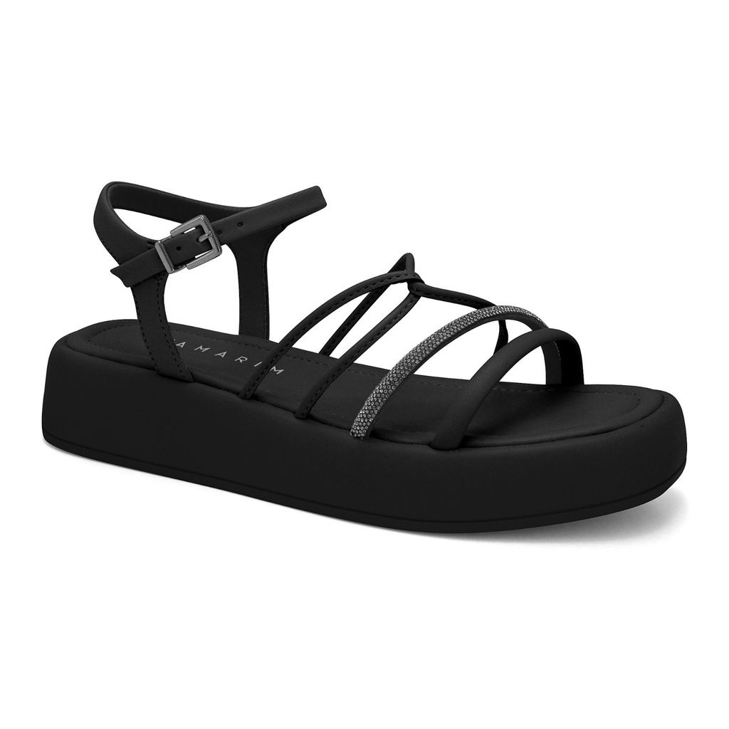 Sandália Papete Ramarim Flatform Strass 2339203