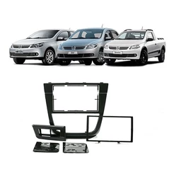 Moldura 2 Din Gol/Saveiro/Voyage G5 2008 a 2012 Preto com botões de vidro elétrico EPX 079 - JP/CH
