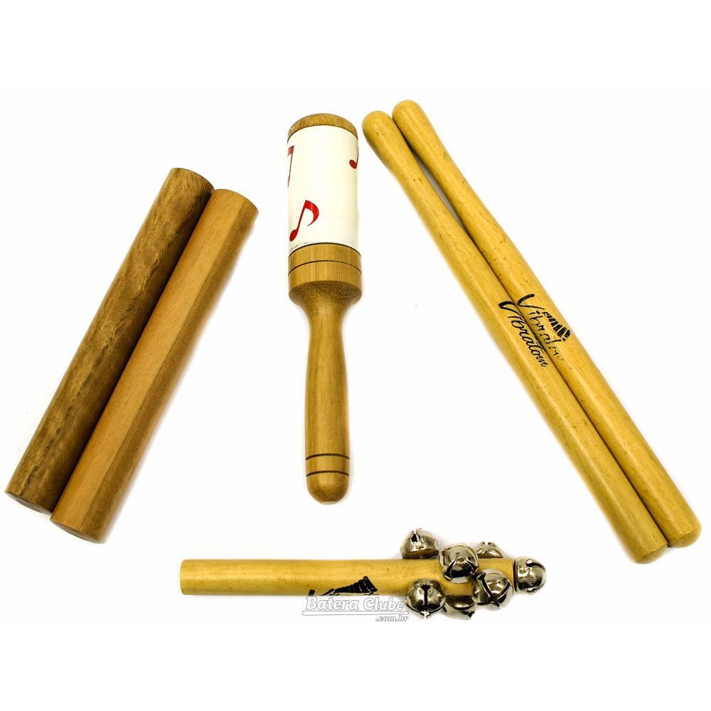 Percussão JOG Vibratom Baby Geométrica P3697 com Reco-reco, Maraca (Musicalização Infantil) 16500