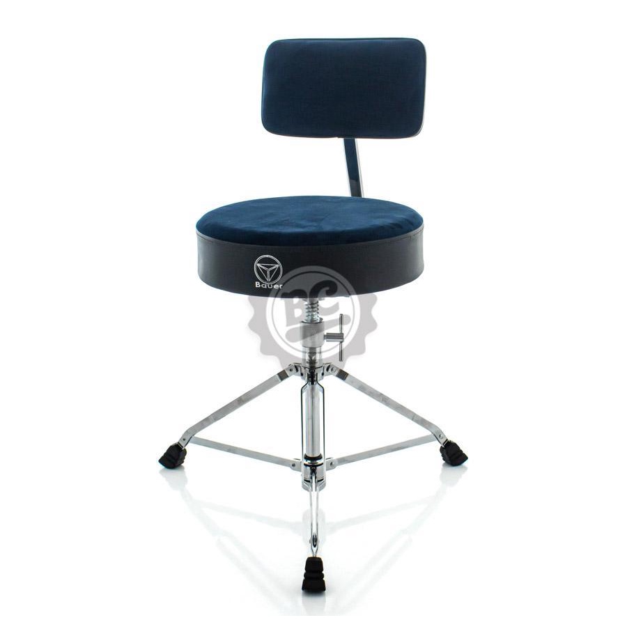 Banco Bauer by Torelli com Encosto Confort Series BAB46 Azul com Assento Redondo Extra Grande