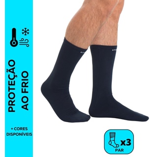 3 Meias Térmica Segunda Pele Flanelada Proteção Frio unissex em Oferta na Shopee